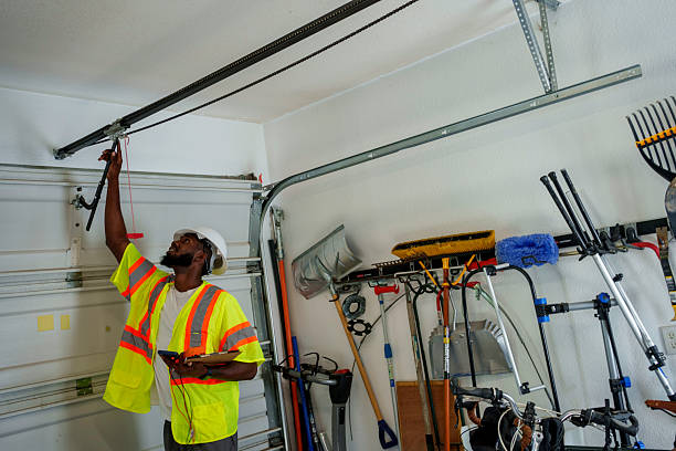 Professional Garage Door technician working in West Falls Church, VA